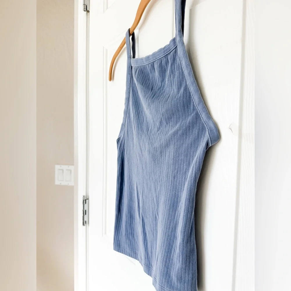 FREE PEOPLE Intimately Blue Ribbed Women’s Tank Top - XSmall